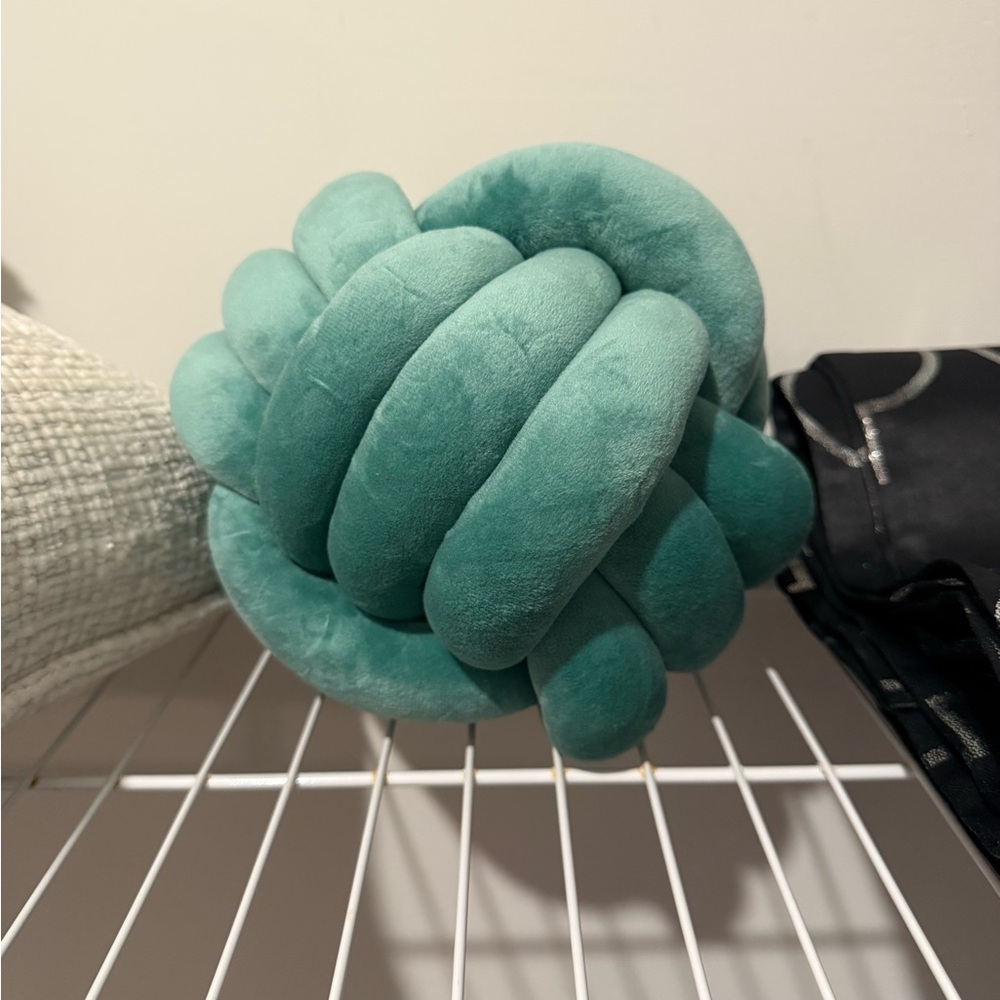 Teal Knot Pillow